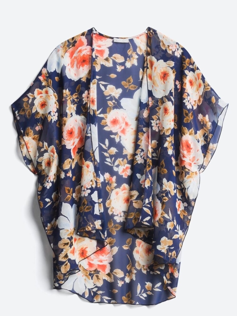 emory park Navy Floral Sheer Kimono